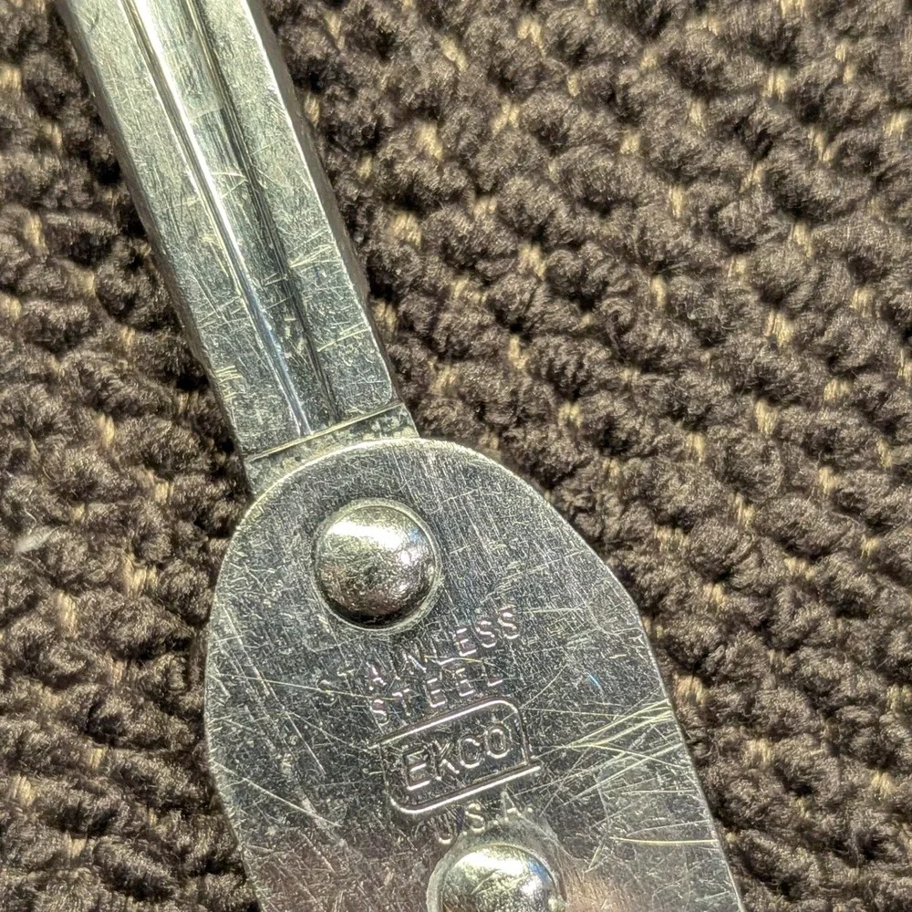 Vintage Ekco USA Stainless Steel Meat Carving Fork‎ Mid-Century Kitchenware